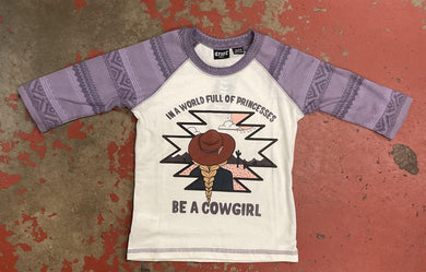 GIRLS RAGLAN TEE WHITE CINCH |CTK3530028