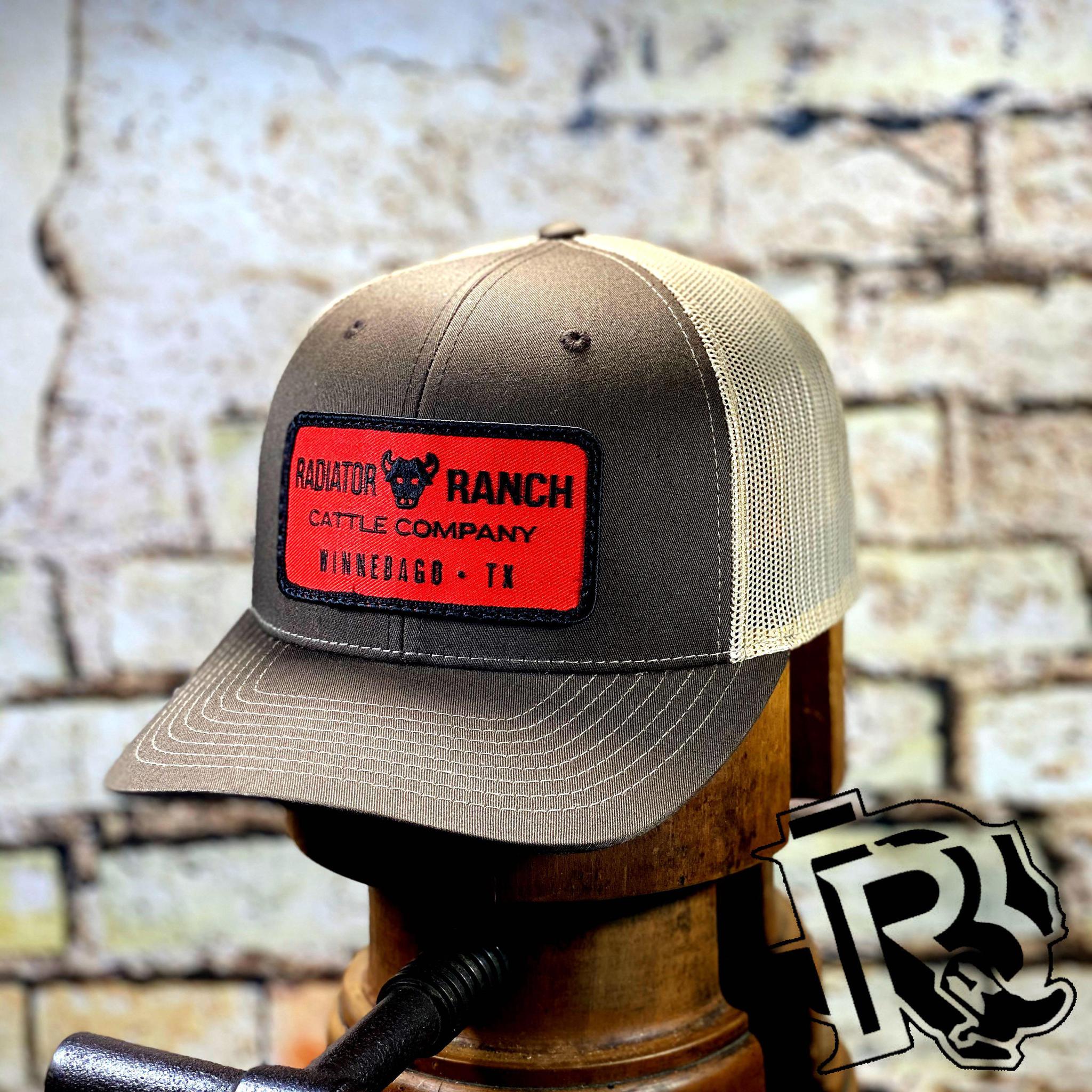 CATTLE COMPANY CAP BROWN & TAN MESH PRECURVED