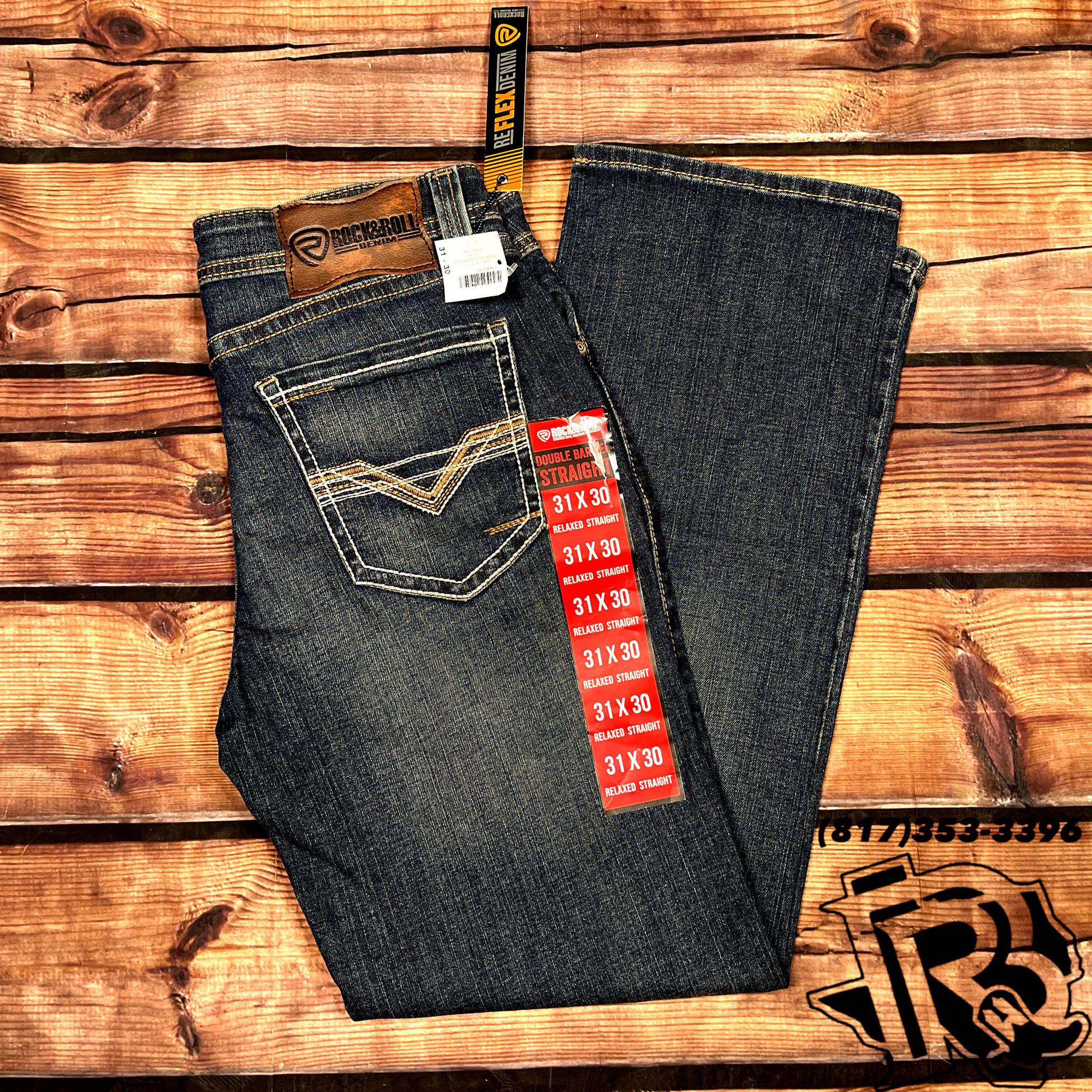 ROCK ROLL: MEN RELAXED STRAIGHT JEANS RED LABEL (MOS7717)