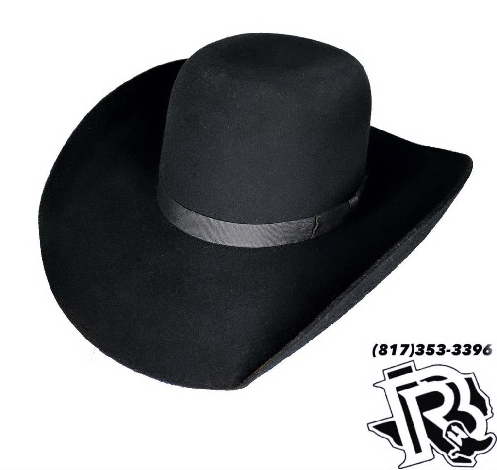 KIDS WOOL COWBOY HATS | BLACK WITH BLACK HAT BAND