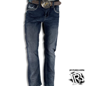 BOOT CUT “ALEJANDRO” | MEN WESTERN COWBOY JEANS GREY HEAVY STITCH