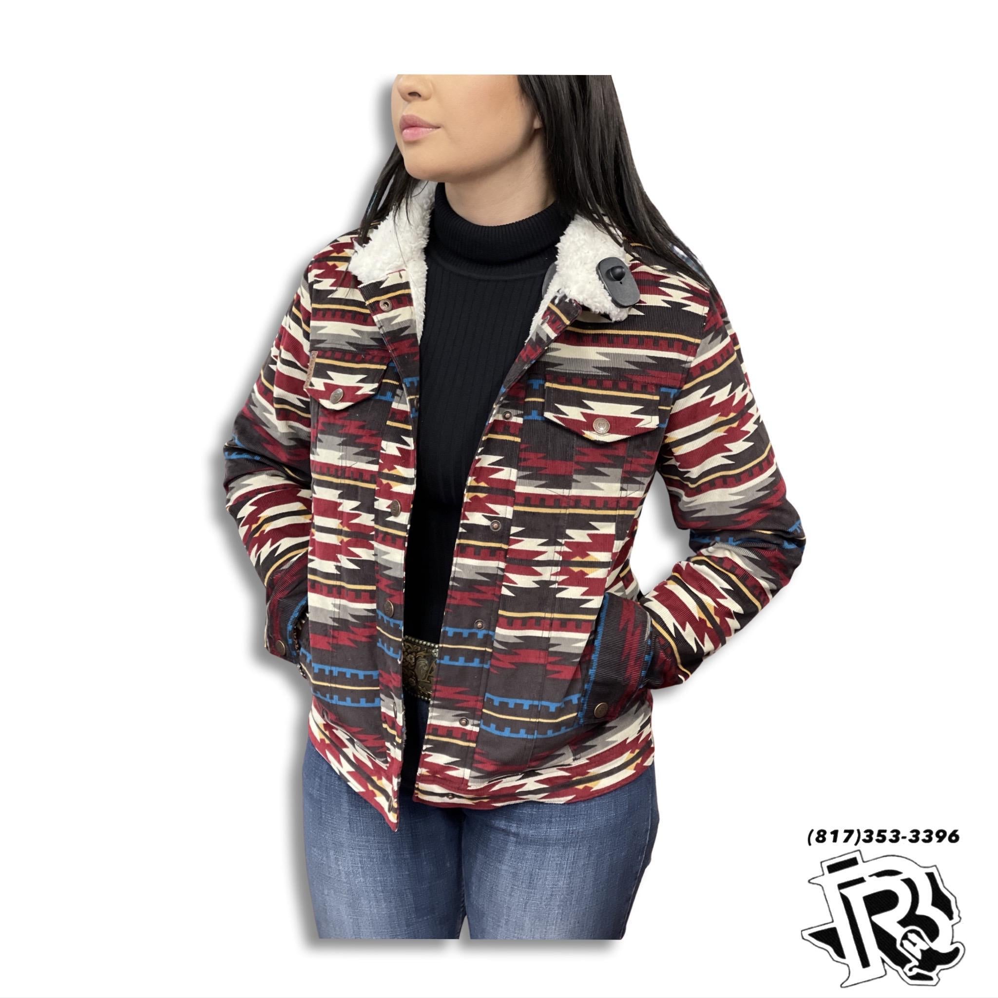 “ Zara “ | WOMEN CINCH GRIZZLY JACKET MAROON AZTEC MAJ9878005