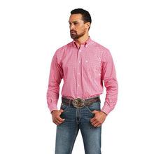 Load image into Gallery viewer, Mens ariat  malachi str classic long sleeve shirt bright rose | 10040766