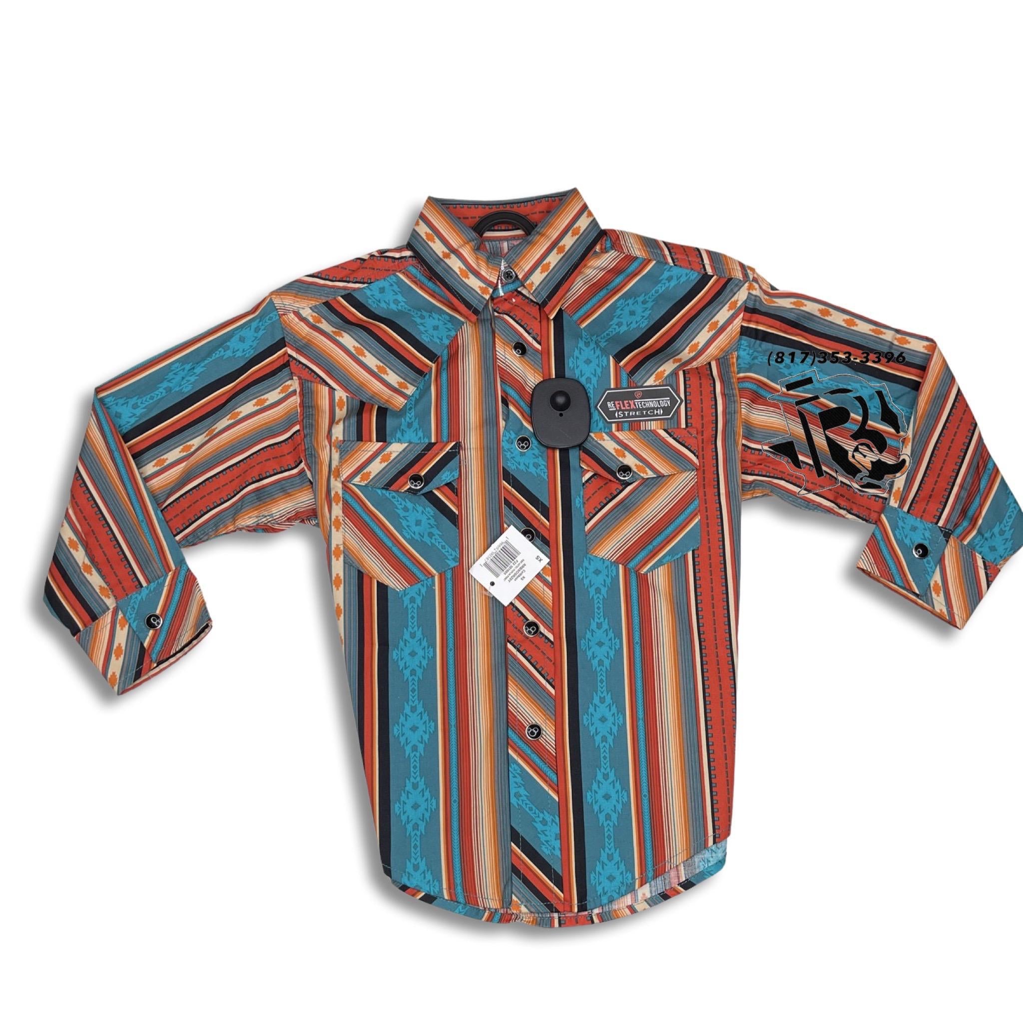 “ Calico “ | BOYS KIDS LONG SLEEVE WESTERN SHIRT CARIBBEAN RRBSOSRZ0Y
