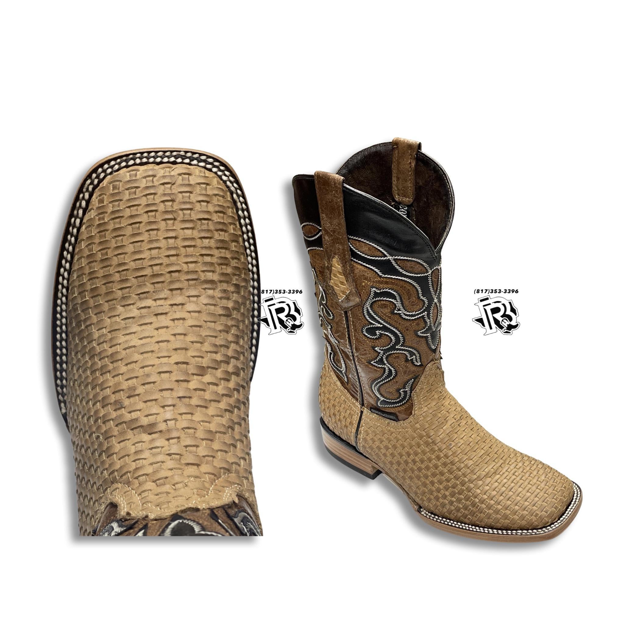 “ Hank “ | Men Western Square Toe Light Brown Boot #1010