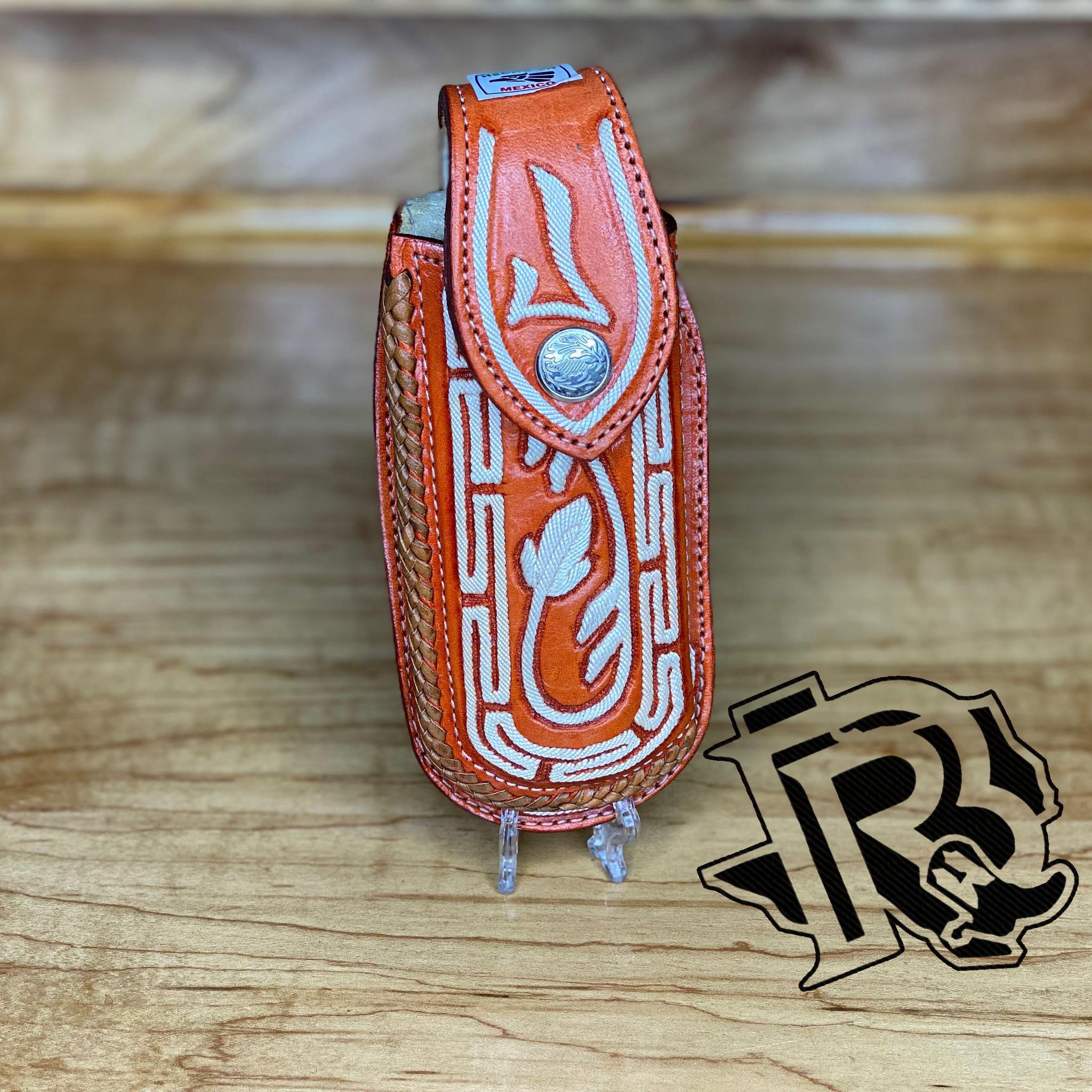 KNIFE SHEATH HANDMADE COGNAC