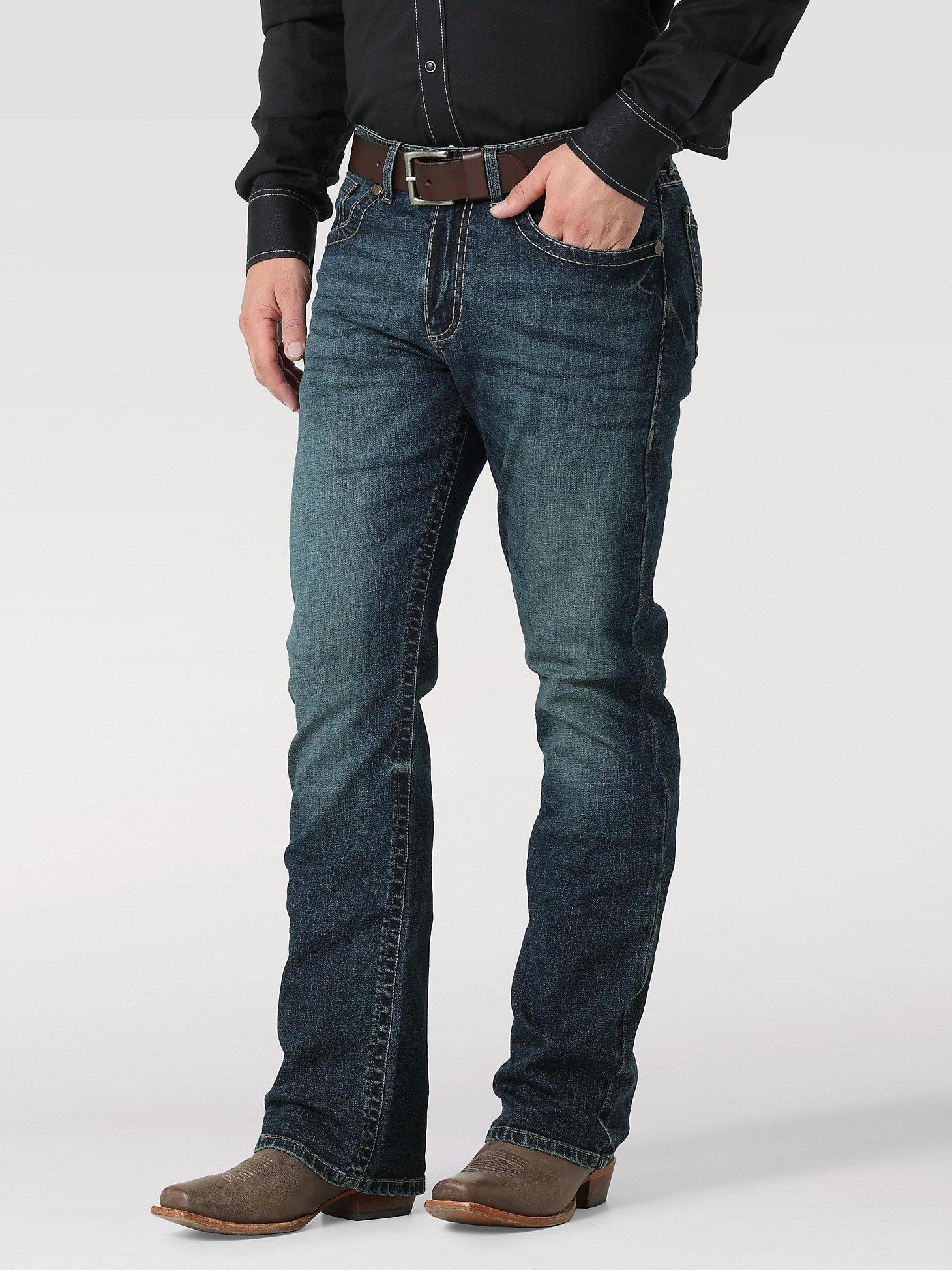 MENS ROCK 47 BY WRANGLER SLIM FIT BOOTCUT JEANS URBANDALE 112317763