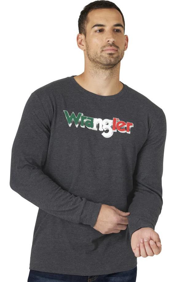 Wrangler® Men's Mexico Flag Logo Charcoal Heather T-Shirt 112319288