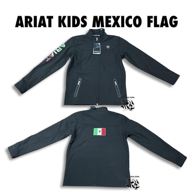“ Charlie “ | KIDS (ninos) ARIAT BLACK MEXICO FLAG JACKET 10036550