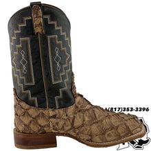 Load image into Gallery viewer, BIG BASS FISH BOOT | TONY LAMA MEN SQUARE TOE WESTERN BOOT  LEVIATHAN CHOCOLATE