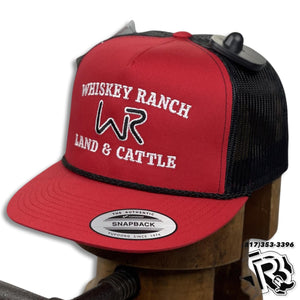 WHISKEY BENT CAPS | “ WAYLON “ RED BLACK