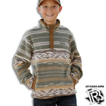 KID’S CINCH PULLOVER SWEATER BROWN AZTEC | MWK7590008