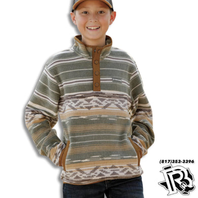 KID’S CINCH PULLOVER SWEATER BROWN AZTEC | MWK7590008