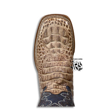 Load image into Gallery viewer, -CAIMAN HORNBACK ORIX PRINT | MEN WESTERN SQUARE TOE BOOTS