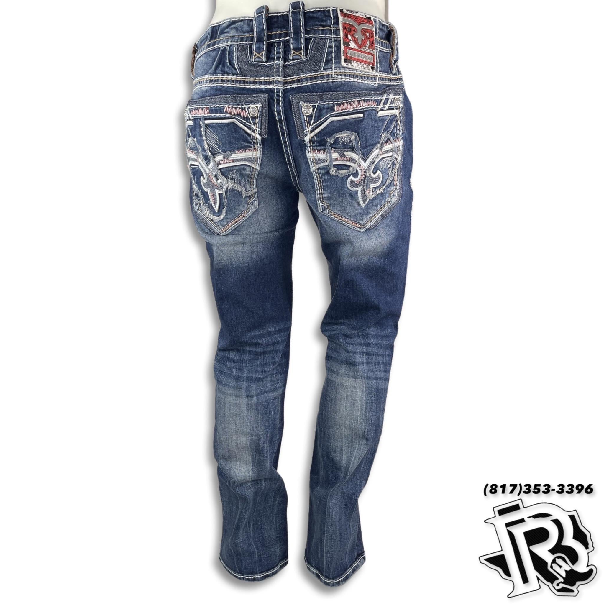 SLIM STRAIGHT | ROCK REVIVAL JEAN DARK WASH
