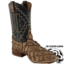 Load image into Gallery viewer, BIG BASS FISH BOOT | TONY LAMA MEN SQUARE TOE WESTERN BOOT  LEVIATHAN CHOCOLATE