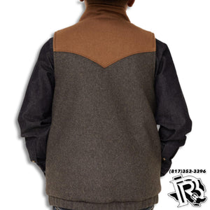 CINCH | KIDS BOY'S WOOLY VEST CHARCOAL  ( MWV5050001)