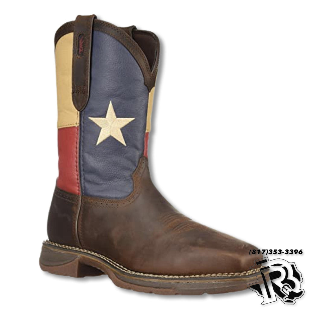 DURANGO STEEL TOE | TEXAS FLAG MEN WESTERN WORK BOOTS  DB021