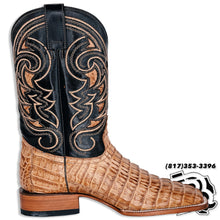 Load image into Gallery viewer, CAIMAN TAIL TAN ORIGNAL | SQUARE TOE MEN BOOTS
