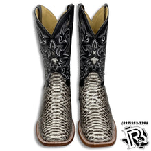 Load image into Gallery viewer, ORIGINAL PYTHON SNAKE | SQUARE TOE MEN BOOTS STYLE #1010