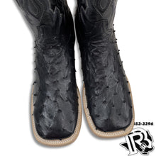 Load image into Gallery viewer, ORIGINAL OSTRISH | MEN BLACK WESTERN SQUARE TOE BOOTS