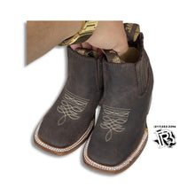 Load image into Gallery viewer, BOTIN DE NINO CHOCOLATE | KIDS WESTERN BOOTS SQUARE TOE1