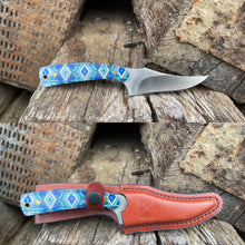 Load image into Gallery viewer, “ Lincoln “ |  TWISTED X KNIFE BLUE BEADED DESIGN