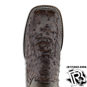 OSTRICH TABACO PRINT | MEN SQUARE TOE BOOTS STYLE #5050