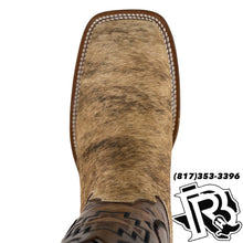 Load image into Gallery viewer, “ Augustine “ | MEN WESTERN SQUARE TOE DARK COWHIDE BOOTS