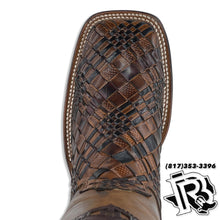Load image into Gallery viewer, BASKET WEAVE | TAN/LIGHT BROWN MEN SQUARE TOE BOOTS