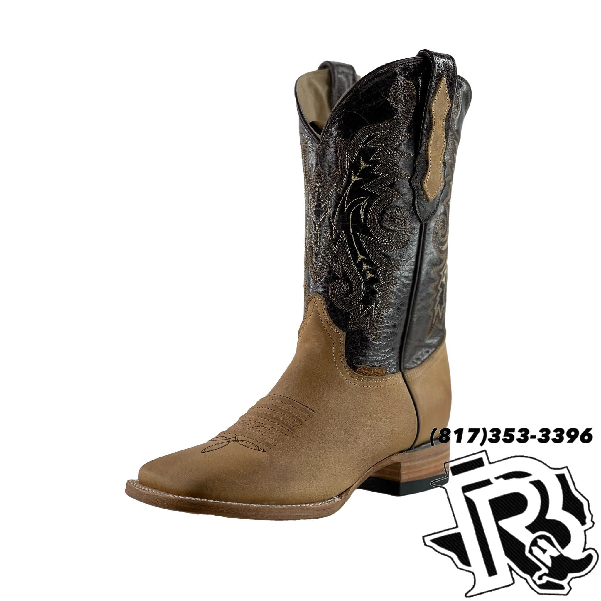 LIGHT BROWN | MEN SQUARE TOE BOOTS