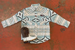 BOYS  LONG SLEEVE AZTEC WOVEN SNAP AQUA | RRBSOSR0Q4