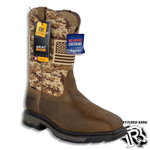 ARIAT NO STEEL |  PATRIOT FLAG MEN WESTERN WORK BOOT 10023100