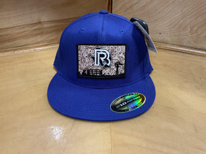 BR TOOLED LEATHER FITTED ROYAL BLUE CAP