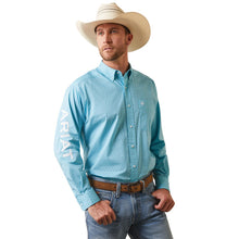 Load image into Gallery viewer, ARIAT TEAM LOGO CAIDEN TURQUOISE GEO - MENS SHIRT - 10043727