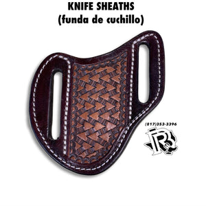 “ Jax  “ | KNIFE SHEATHS COGNAC TOOLED LEATHER