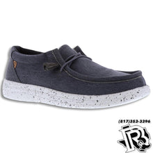 Load image into Gallery viewer, “ PAULIE  “ | CHARCOAL KIDS CASUAL CANVAS SHOE