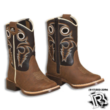 Load image into Gallery viewer, “ TRACE “ | KIDS BROWN LEATHER SQUARE TOE BOOTS (4449202) (4419202)