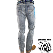 Load image into Gallery viewer, SLIM STRAIGHT | LIGHT WASH MEN&#39;S ROCK ROLL WESTERN JEANS