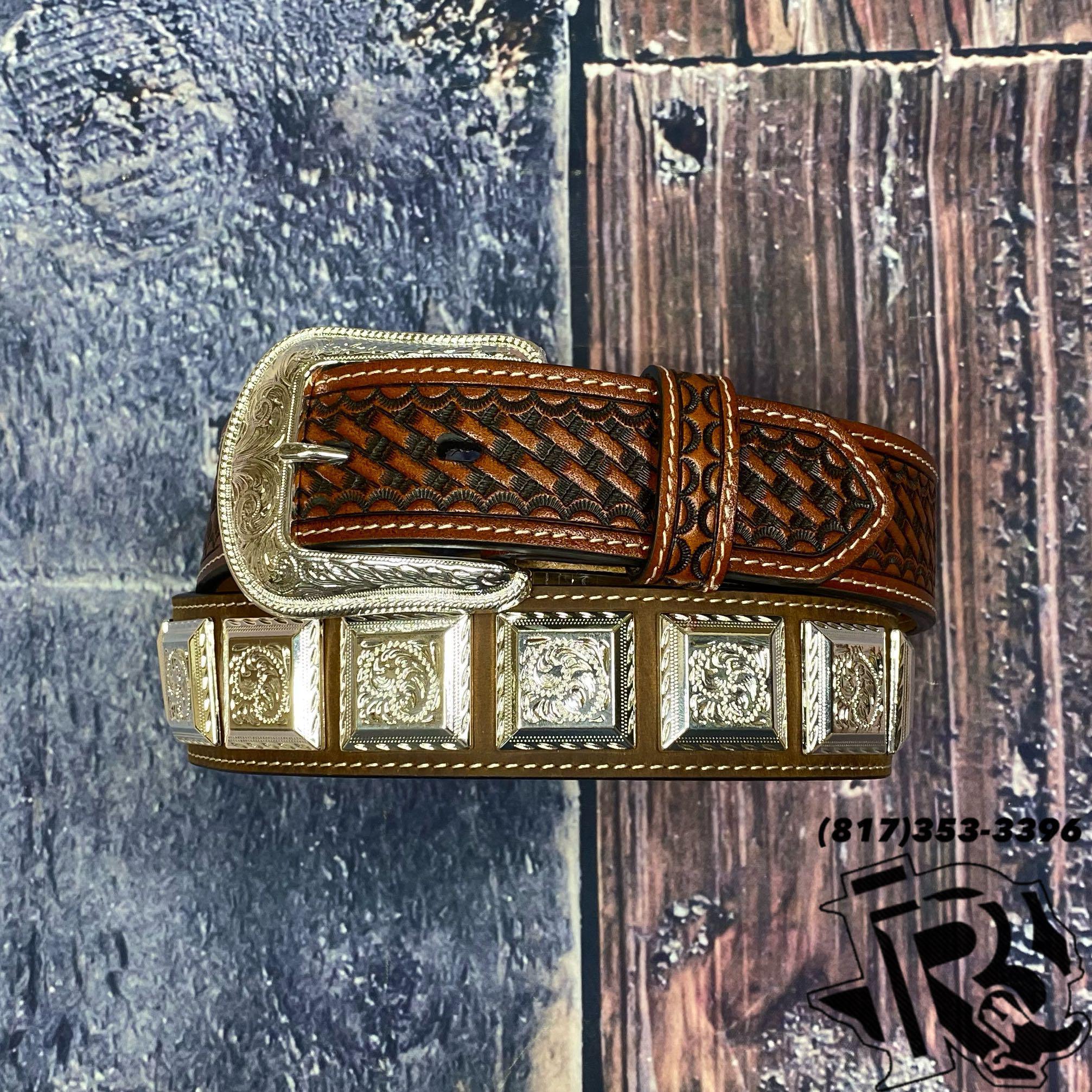 3D Belt Brown Distressed Leather Belt (D1071)