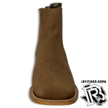 Load image into Gallery viewer, ROUGH OUT BOOTS (BOTINES) | ARENA (SAND) SQUARE TOE MEN BOOTS