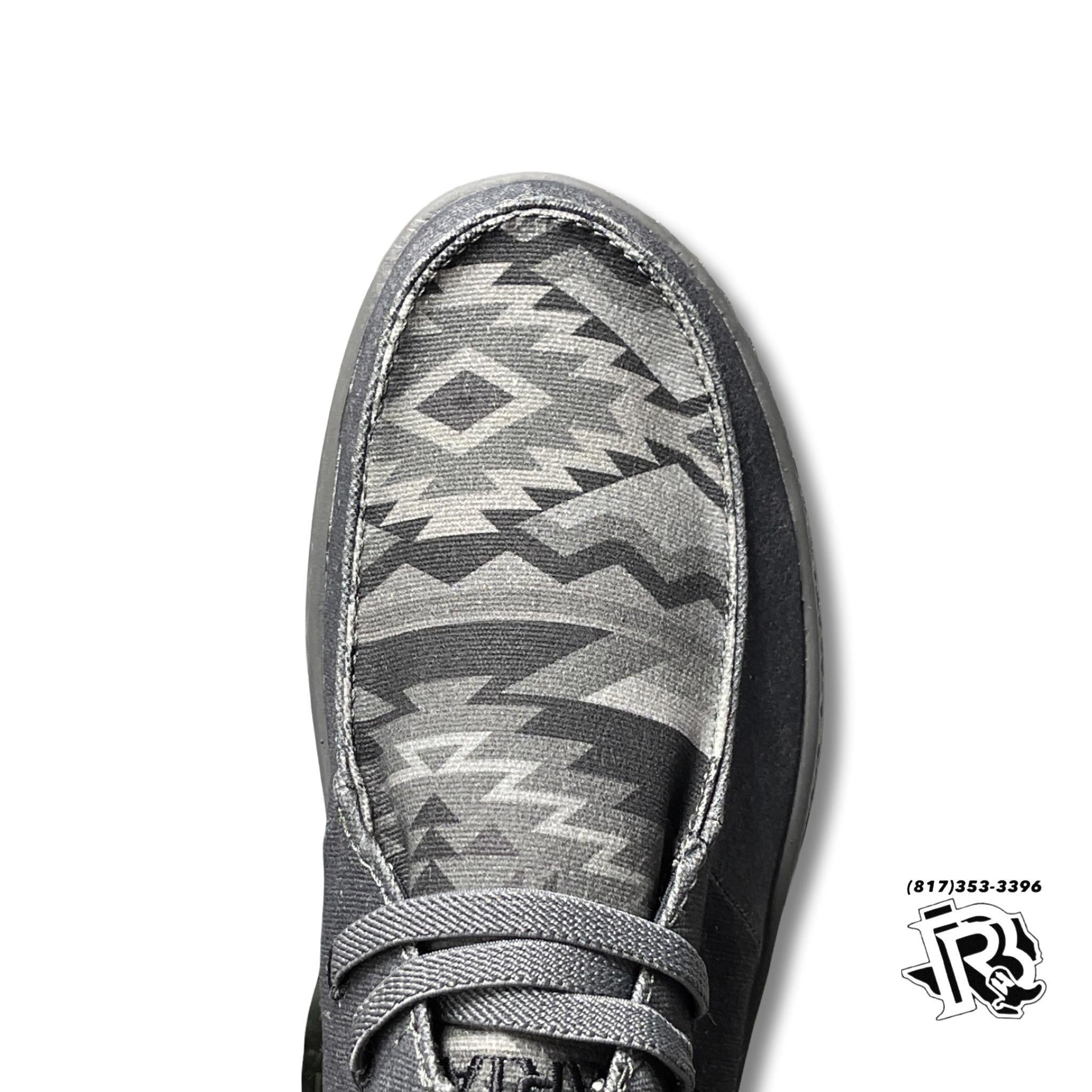 “ JIMMY “ | MEN'S ARIAT HILO STRETCH LACE CHARCOAL/GRAY AZTEC PRINT 10040438