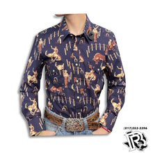 Load image into Gallery viewer, “ Greyson “ | Men Western Long Sleeve Vintage Shirt RRMSOSRZ1N