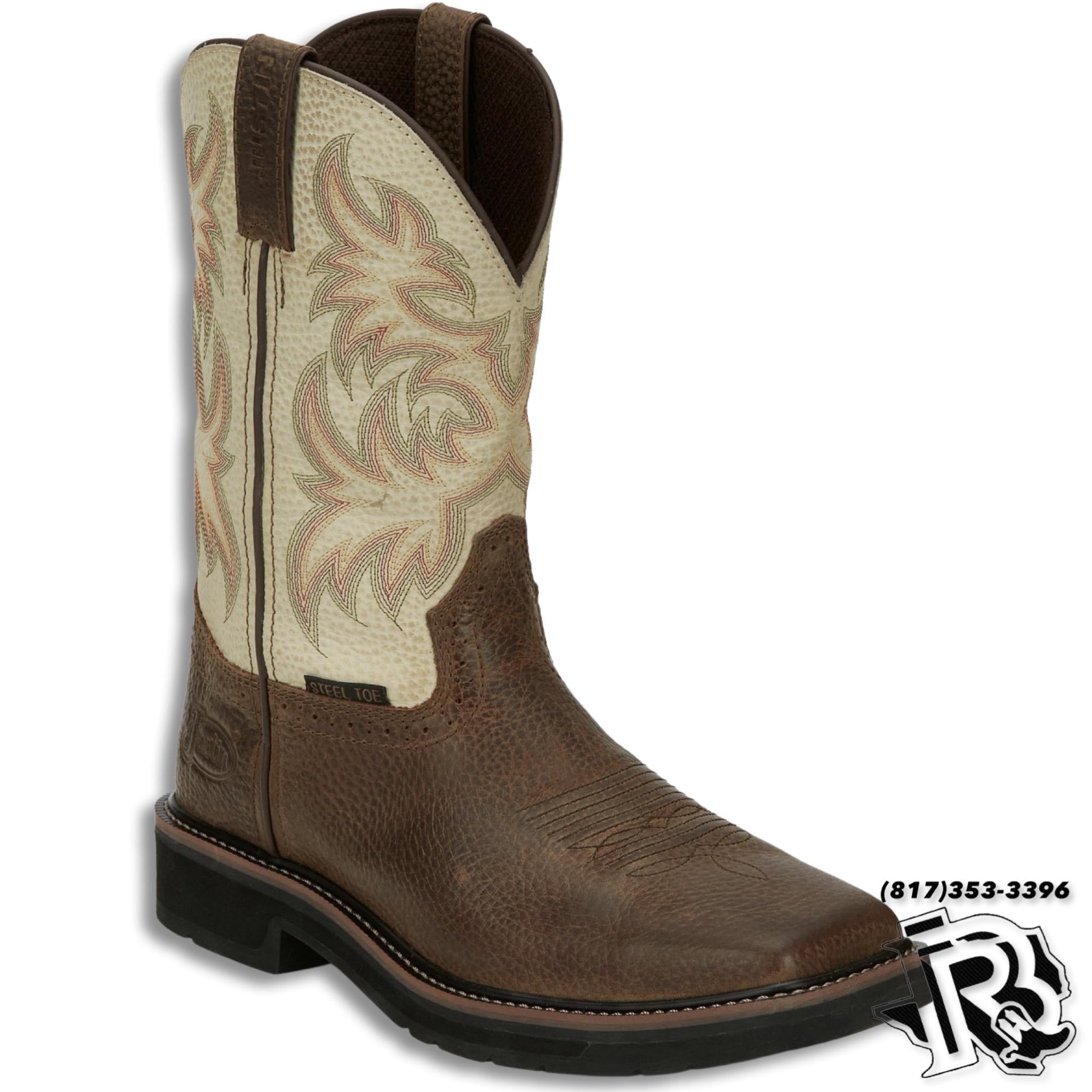 JUSTIN STEEL TOE MEN S DRILLER WESTERN WORK BOOTS WK4684