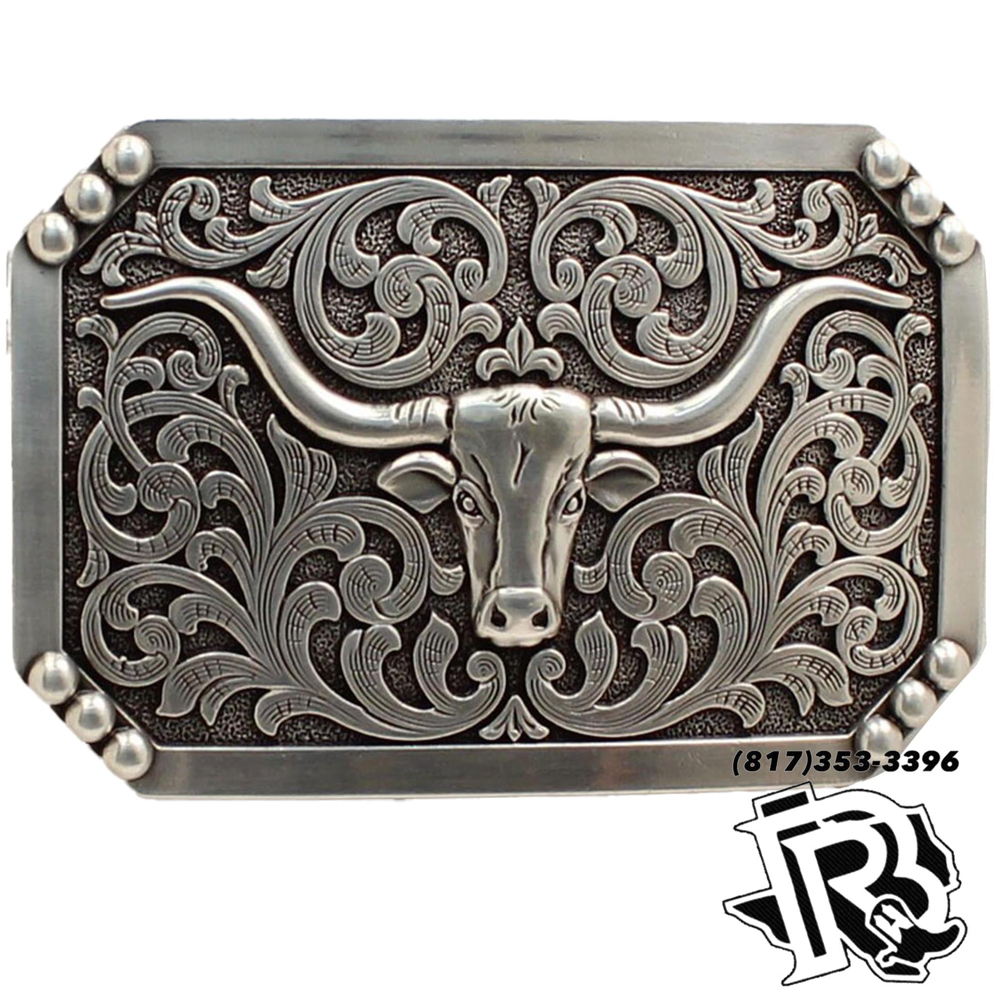 NOCONA MENS RECTANGLE SMOOTH EDGE LONGHORN