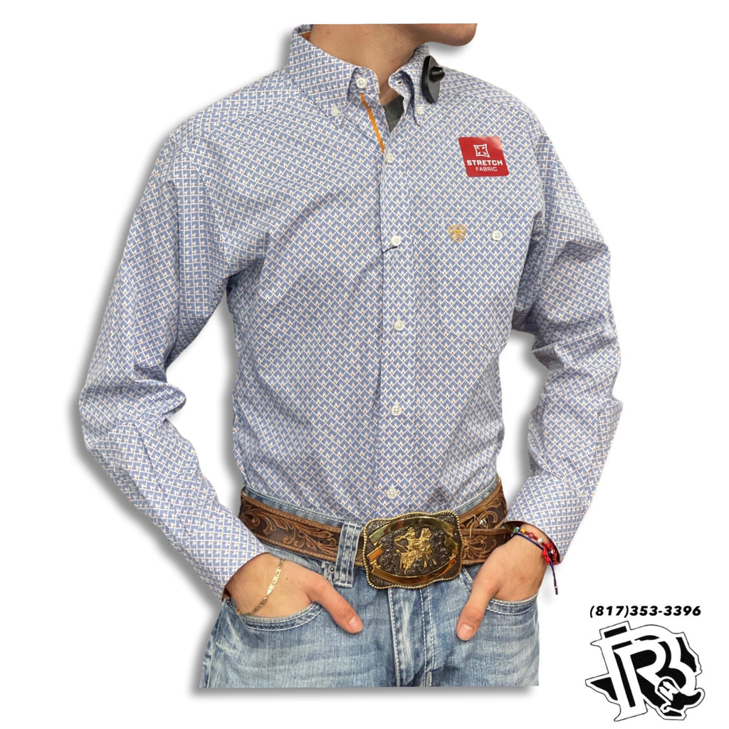 “ Dylan “ | MEN LONG SLEEVE BUTTON UP SHIRT BLUE