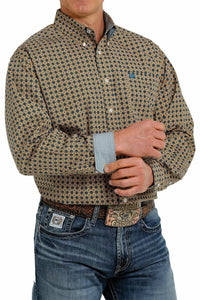 CINCH GOLD GEOMETRIC PRINT MEN’S SHIRT | MTW1105341