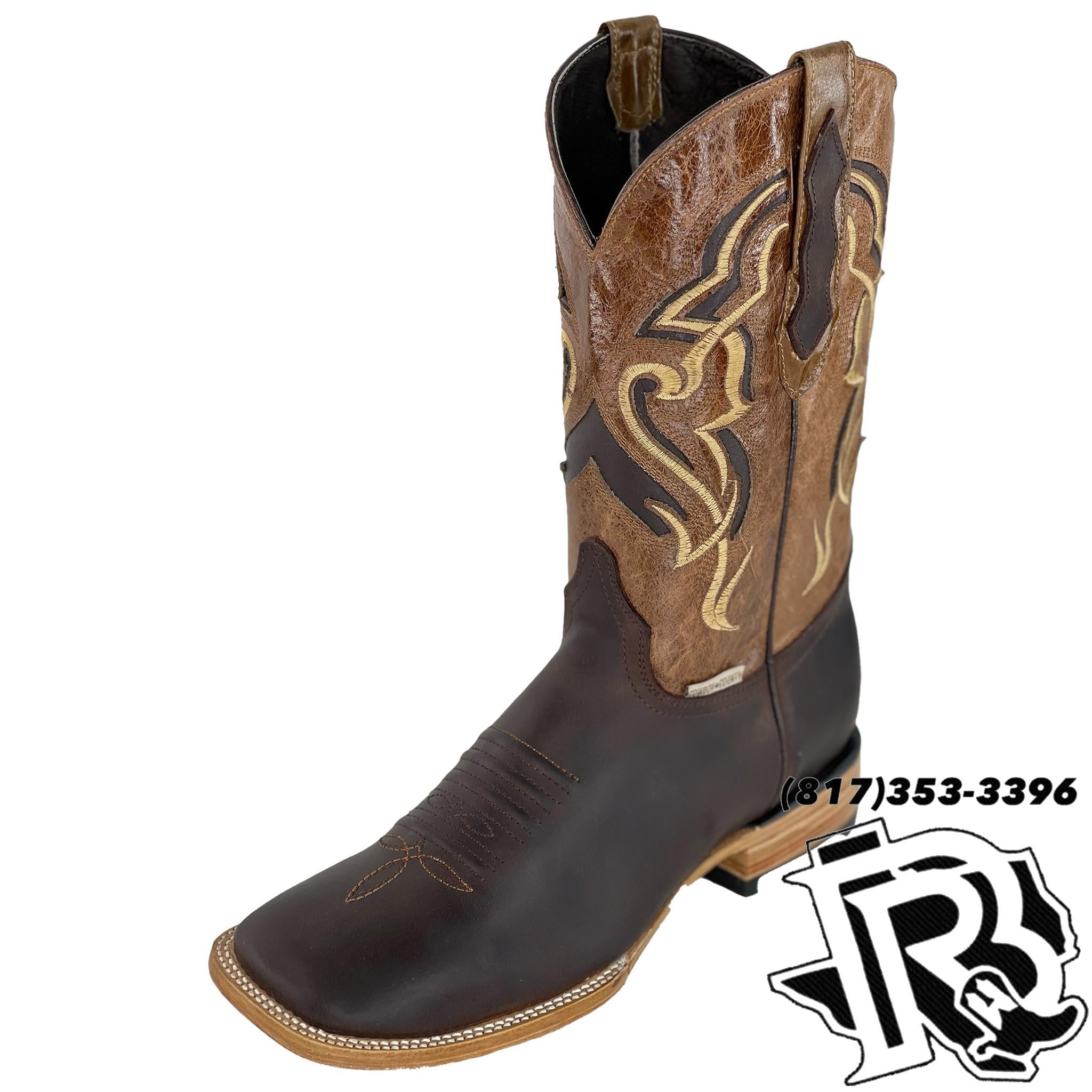 “ Blake “ | Men Western Square Toe Boot Dark Chocolate Boots