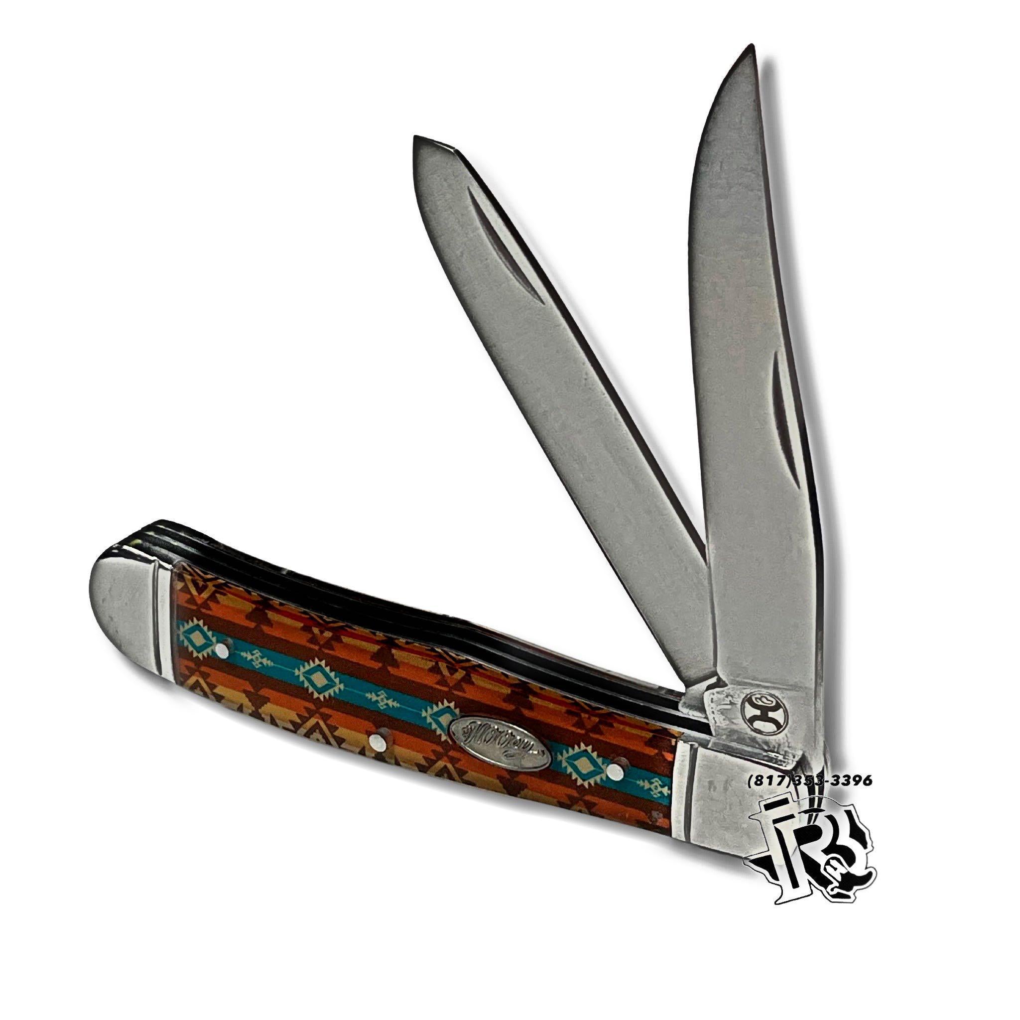 “ Nathan “ | HOOEY WESTERN POCKET KNIFE AZTEC BROWN HK135