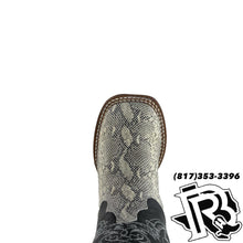 Load image into Gallery viewer, KIDS RATTLE SNAKE PRINT | KIDS SQUARE TOE BOOTS